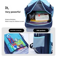 Sac à dos scolaire ergonomique léger avec soutien de la colonne vertébrale, style preppy, en tissu Oxford, imperméable, pour ordinateur portable, avec fermeture éclair, capacité 20-36L, compatible 15.6 pouces