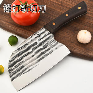 Couteau à découper forgé en acier inoxydable, lame de 8 à 9,9 pouces, manche en bois, couteau de cuisine forgé à la main, outil pour hacher les os - Product Image 3
