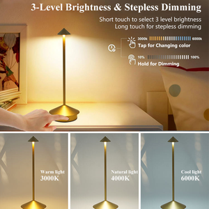 शैली होटल टेबल लैंप आधुनिक डिजाइन टेबल लाइट यूएसबी रिचार्जेबल वायरलेस बैटरी संचालित कॉर्डलेस फोटोग्राफिक प्रकाश - Product Image 5