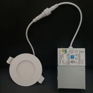 Потолочный светильник ETL ES FCC 3CCT DIP SWITCH, светодиодная плоская панель, потолочный светильник, 3 дюйма, 5 Вт, диаметр 90 мм
