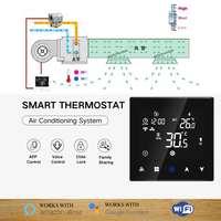 Termostato Digital de Control de Temperatura para Unidades de Ventilador, con 3 Velocidades de Ventilador, Válvula Eléctrica, Termostato Wifi