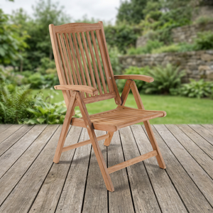 Chaises pliantes inclinables en teck massif d'Indonésie, design moderne et durable, pour l'extérieur, le jardin, la terrasse, la plage - Product Image 2