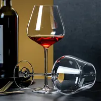 Bicchiere da vino rosso in cristallo soffiato a mano personalizzato da 500ml 650ml 860ml bicchiere da vino bianco alto a stelo lungo calice