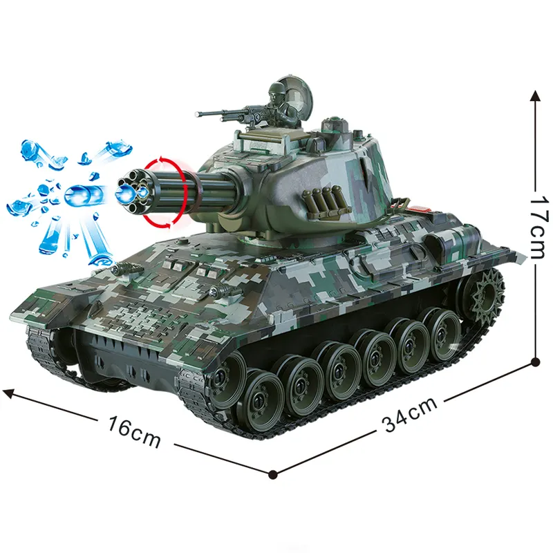 Tanque de cristal Bullet Rc de 11 canales para niños, juguete de tanque R/c, 2,4g, promocional