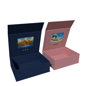 Presentation Marketing Greeting Gift Jewelry Ring Box LCD Screen Video Brochure Gift Box LCD Video Box