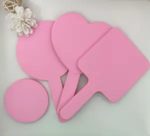 Hand Held Mirror Plastic Hand Held Mirror Makeup Vanity Mirror With Handle For Gift Private Label Handheld Cermin