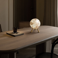 Albâtre espagnol lumière cuivre luxe lampe de table nordique moderne minimaliste créatif designer espagnol lampe de table en marbre albâtre