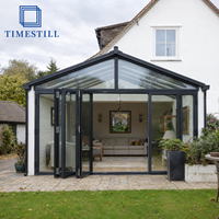 Véranda en verre personnalisée pour balcon, avec structure en aluminium, étanche, isolée, en verre trempé, pour terrasse domestique