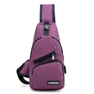 Men <b>Back</b> <b>Pack</b> Chest <b>Pack</b> Single Rucksack England Chest Bags Shoulder Cross Body Bag External USB Charger Backpack <b>Boys</b> - Product Image 4