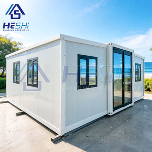 บ้านสำเร็จรูปทรงสี่เหลี่ยมผืนผ้า HESHi รุ่นโมเดิร์น ภายนอกสีขาว พร้อมหน้าต่างสีดำ - Product Image 2