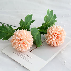 Fabricants en gros 2 fourchette soie chrysanthème pompon fleur pissenlit artificielle pour la décoration intérieure - Product Image 4