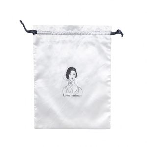 Nouvelles pochettes en tissu satiné avec cordon de serrage, sacs à cosmétiques et bijoux, pochettes extensibles en soie, vente directe du fabricant - Product Image 3