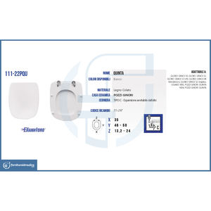 Abattant de toilettes blanc à dégagement rapide, style européen moderne, pour Pozzi Ginori Quinta Urea en forme de V, pour salle de bain moderne - Product Image 5