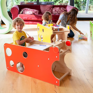 Tour d'apprentissage <span class=keywords><strong>de</strong></span> cuisine Xiair pour enfants, avec tableau noir, très sécurisée, marchepied, tour <span class=keywords><strong>de</strong></span> jeu avec toboggan, mobilier Montessori - Product Image 2