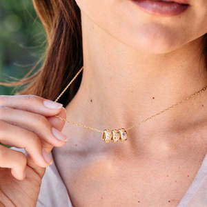 Collar <span class=keywords><strong>con</strong></span> Anillo de 12 Piedras de Nacimiento Coloridas, Accesorio Circular Giratorio <span class=keywords><strong>con</strong></span> Gemas para Joyería Hecha a Mano - Product Image 2