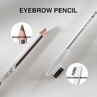Crayon à sourcils Menow P166 imperméable, résistant à la transpiration, longue tenue, avec pinceau intégré - Maquillage personnalisable