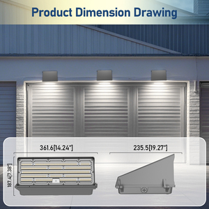 Nuevo Difusor Cuadrado de Policarbonato y Aleación de Aluminio, 3CCT Ajustable, IP65 Impermeable, 40W-100W, Iluminación LED Exterior para Calle - Product Image 3