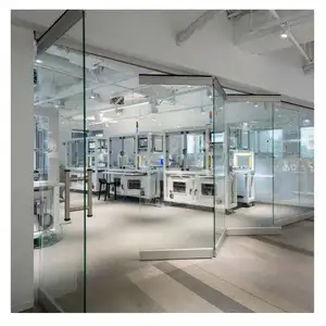 CLEAVIEW 사용자 정의 디자인 경제적 Frameless 슬라이딩 접이식 유리 커튼 스타일 발코니 파티션 문