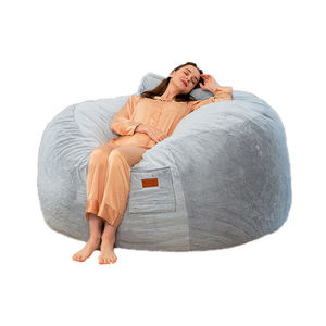 อิสตาโปรโม ของขวัญ ถุงบีนแบ็กไม่มีไส้เมมโมรี่โฟม ขนปุยหลากสี ขนาด 7 ฟุต 6 ฟุต ถุงบีนแบ็กทรงกลมขนาดใหญ่ เก้าอี้บีนแบ็กยักษ์สำหรับเล่นเกม - Product Image 2