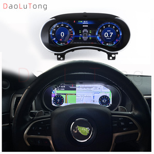 Màn hình LCD kỹ thuật số 12.3 inch cho bảng điều khiển xe hơi, tương thích với CarPlay và Android <span class=keywords><strong>Auto</strong></span>, dành cho xe Jeep Grand Cherokee 2014-2018, bảo hành 1 năm - Product Image 1