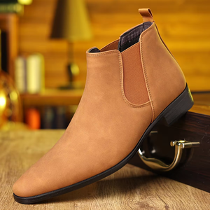 Nouvelles Bottes Chelsea Décontractées pour Hommes en Cuir, Montantes et Faits Main avec Semelle Antidérapante – Chaussures Homme Très Vendues - Product Image 5