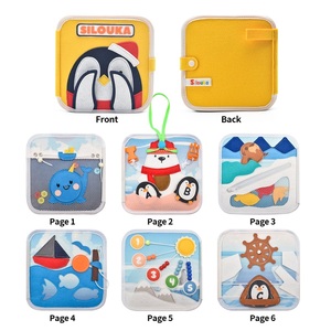 Libro di storia di educazione precoce 3D per bambini ha sentito il libro di animali del pinguino tranquillo per bambini Montessori personalizzati - Product Image 2