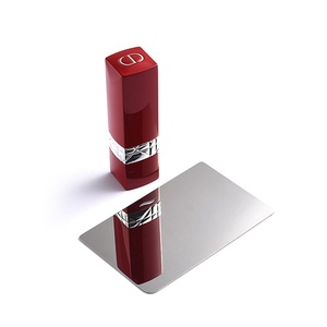 Espejo de Maquillaje de Doble Cara con Diseño Hueco en Color Amarillo y Estuche de PU - Product Image 6