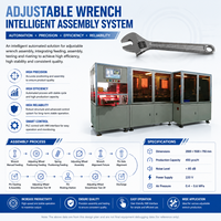 Machine d'automatisation d'assemblage de clés à molette personnalisée XUNNUO, unité centrale de moteur multi-tension 800W avec entraînement PLC Delta