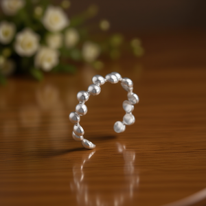 Anillo de moda Amy Amy A3311, forma de bola de acero inoxidable, diseño moderno para mujer, uso diario, regalo, joyería - Product Image 2