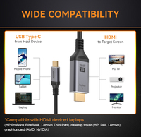 Adaptateur Usb Type-c Vers 8k Hdmi 2.1 Câble Audio Vidéo Type C Vers Hdmi Pour Moniteur Projecteur