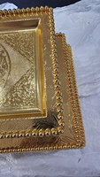 Groothandel Luxe Arabische Metalen Ijzer Dessertbord Goud Snack Serveerschaal Droog Fruit Decoratie Dienblad Met Deksel