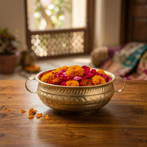Rust Resistant <b>Metal</b> Urli <b>Bowl</b> with Smooth Polish for Indoor and Outdoor Decorative Use - Product Image 1