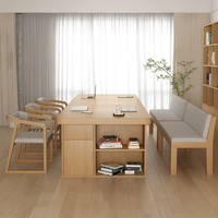 Bureau de jeu Shinestone en bois laqué pour deux ordinateurs, bureau d'ordinateur long, ensemble de bureaux double face