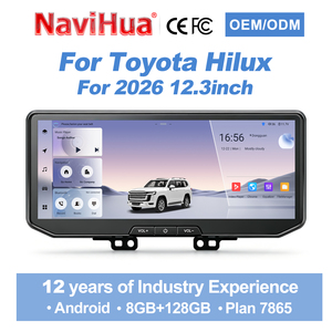 NaviHua Écran Android 12,3 pouces amélioré pour autoradio Toyota Hilux 2025 2026, unité centrale multimédia Carplay Auto avec navigation - Product Image 1