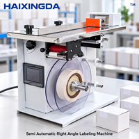 Machine d'étiquetage d'angle semi-automatique pour l'application d'étiquettes adhésives sur les coins des boîtes, équipement d'emballage de cartons