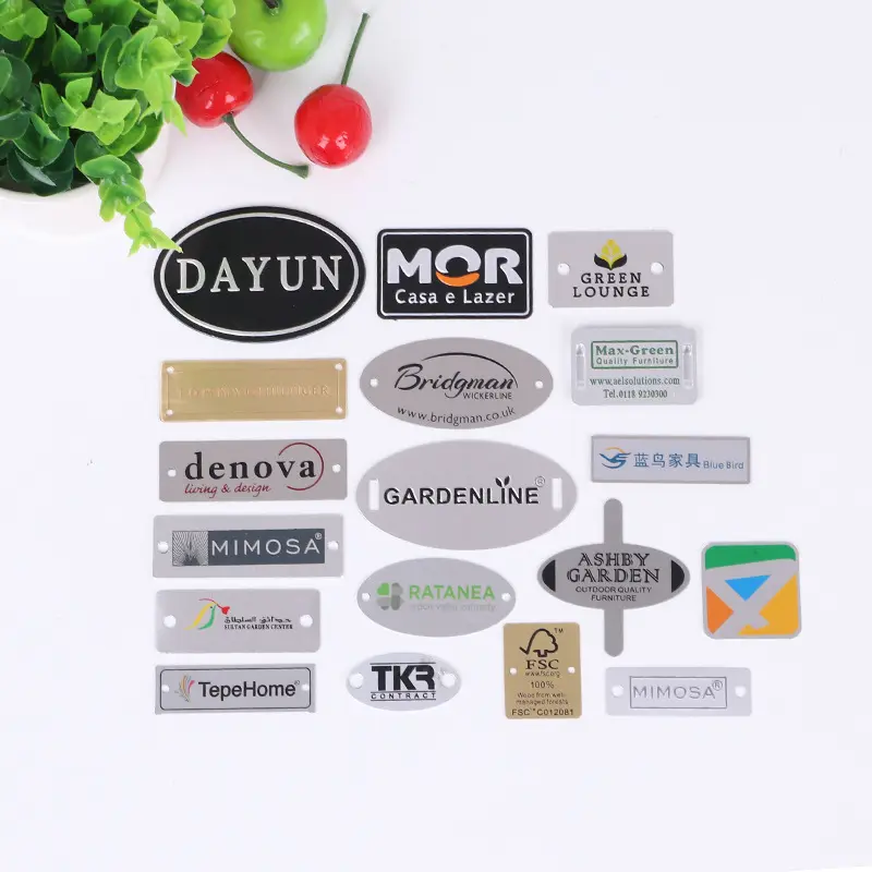 Custom 3D Copper edge Custom nameplate logo plate label stainless steel nameplate blank metal plate