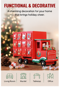 Custom Red <b>Christmas</b> Truck Shaped Advent Calendar <b>Box</b> with Drawers Rigid Cardboard Mystery Blind <b>Box</b> for Gift Wholesale - Product Image 5