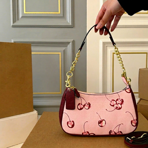 Bolso de Mano Teri de Cuero de Diseño Vintage de Alta Calidad, Estilo Cherry New York, para Mujer, Bolsos de Lujo - Product Image 1