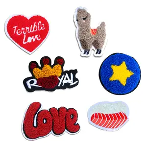 Heat Press Custom Cute Animal Badge Embroidery Patch Iron On Patch Applique For Clothing