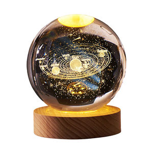 Dropshipping Agent 2026 USB Luminous <b>3D</b> <b>Solar</b> <b>System</b> Moon <b>Crystal</b> <b>Ball</b> LED Atmosphere Night Light for Kid Bedroom - Product Image 4