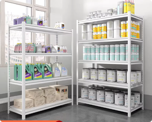 Verstelbare schappen stapelbare rekken commerciële kantooropslag boutloze stalen frame 5-laags minimalistisch design opbergrek - Product Image 2