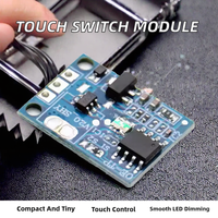 Module de bouton tactile capacitif d'usine de Pékin, interrupteur tactile, gradation progressive LED, commande 10A, DC 5-20V, LED rouge, taille mini
