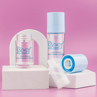 Flacons cosmétiques en verre sans air de 15 ml, 30 ml, 50 ml, flacon pompe sans air en verre rose, flacon en verre à double paroi