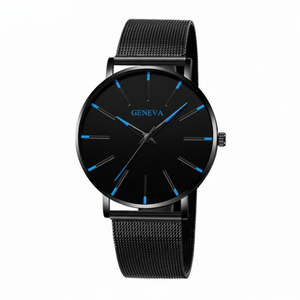 Reloj de pulsera de cuarzo analógico para hombres y estudiantes de negocios Diseño electrónico de metal - Product Image 1