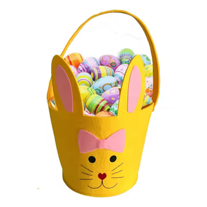 Cesta de conejito de Pascua de fieltro para cesta de Pascua, cesta de lona, cesta de conejito, bolsas de caza de huevos, caza de huevos y sorpresas de dulces - Product Image 2
