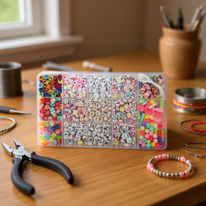 Set di perline per artigianato ILAN Abalorio Manualidades 550 pezzi 10x17 cm per la creazione di gioielli - Product Image 2