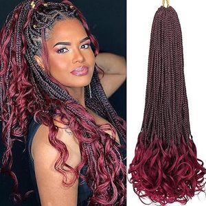 Extensiones de Cabello Trenzado Rizado Francés, Cabello Sintético para Trenzas de Diosa, Cabello de Crochet con Puntas Rizadas para Mujer - Product Image 5