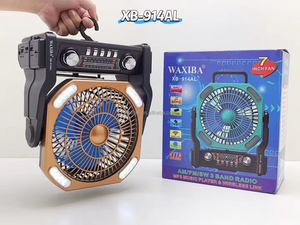 ELETREE-Ventilador BT multifunción recargable con energía solar <span class=keywords><strong>FmRadio</strong></span>, dispositivo de radio - Product Image 4