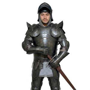 Conjunto de Armadura de Caballero Medieval de Acero Negro, Estilo Gótico, Personalizado, Protección Corporal Completa, Disfraz de Cosplay - Product Image 1