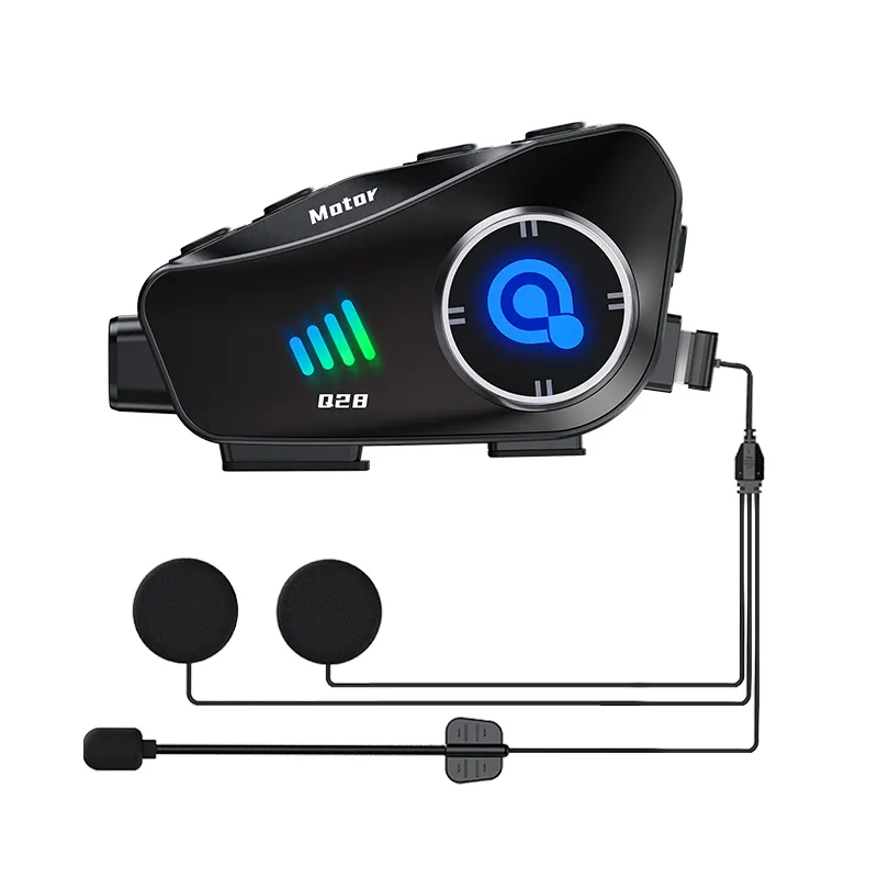 2024 Hot Selling Motorfiets Blue Tooth Systeem Recorder Helm Intercom Helm Headset Camera 2K Wifi Video Hoofdtelefoon